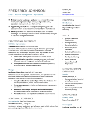 Return to Work Resume Sample