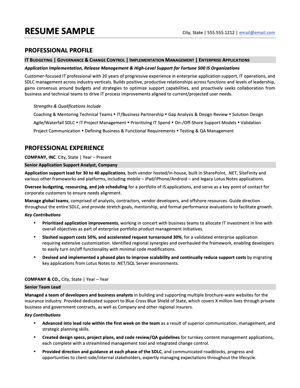 IT Manager Resume Sample