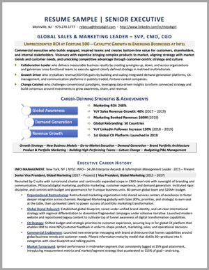 CMO Resume Sample